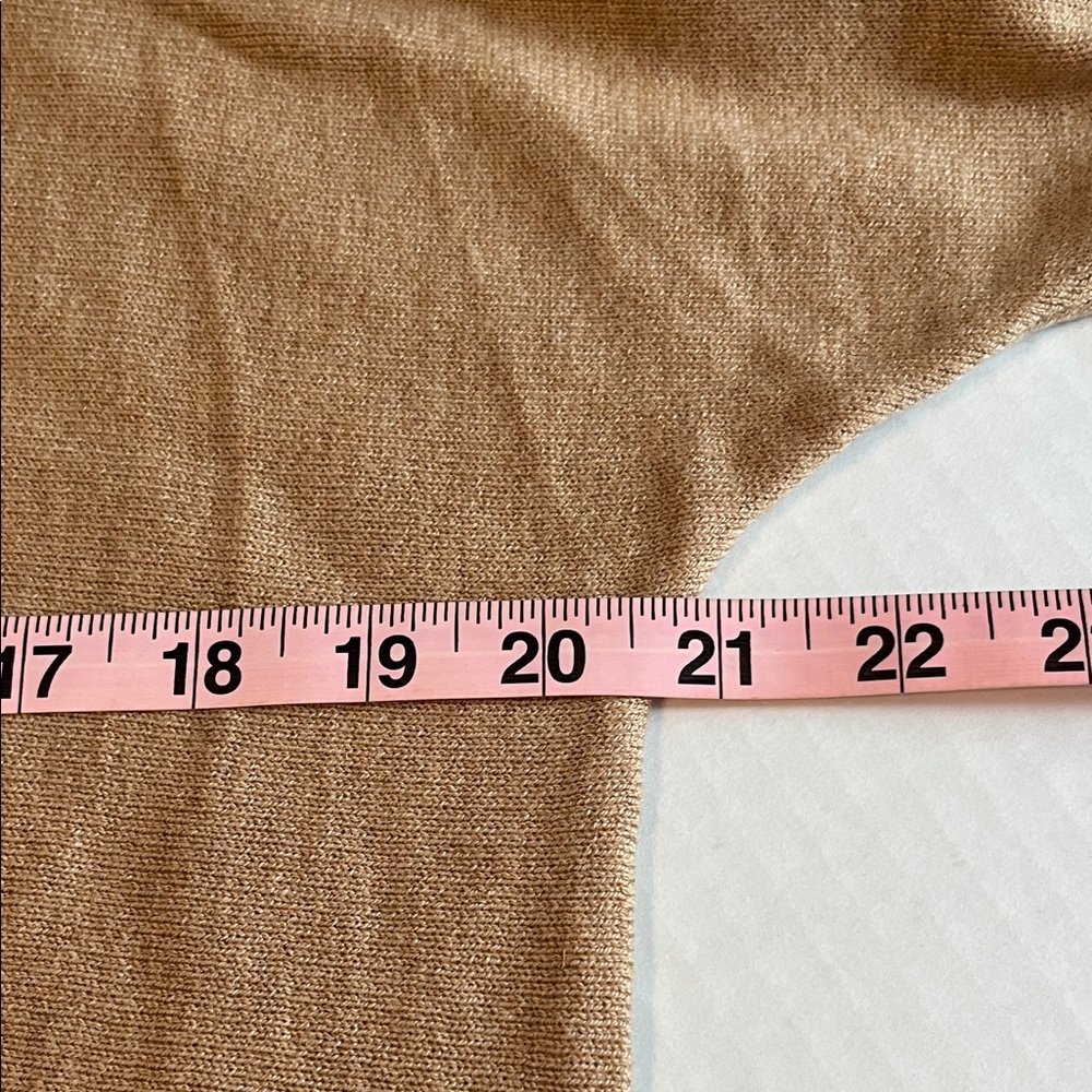 INC Light Weight Camel Tan Long Sleeve Tunic Sweeter Large - Picture 7 of 10